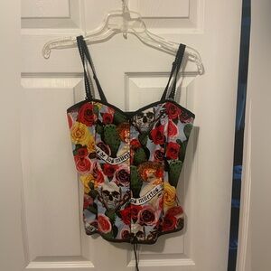 Vintage hell bunny dia de las muertos corset